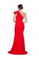 Stretch Crepe One Shoulder Sheath Red Semi Formal Evening Dress / Prom Dress / Bridesmaid Dress Derby