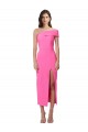 Stretch Crepe One Shoulder Sheath Fuchsia Evening Gown / Prom Dress / Bridesmaid Dress Derby