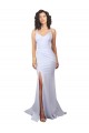 Stretch Crepe High Neck Low Back Mermaid White Beach Wedding Dress Derby