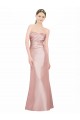 Stretch Satin Strapless Low Back A-Line Formal Evening Gown / Prom Dress / Bridesmaid Dress Derby