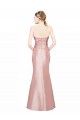 Stretch Satin Strapless Low Back A-Line Formal Evening Gown / Prom Dress / Bridesmaid Dress Derby