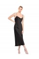 Stretch Satin Cowl Neck Low Back A-Line Black Formal Evening Gown / Prom Dress / Bridesmaid Dress Derby