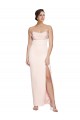 Stretch Satin Cowl Neck Low Back Mermaid Formal Evening Gown / Prom Dress / Bridesmaid Dress Derby