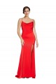 Stretch Satin Strapless Low Back Sheath Red Formal Evening Gown / Prom Dress / Bridesmaid Dress Derby