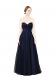 Tulle Strapless A-Line Dark Navy Bridesmaid Dress / Evening Dress Derby