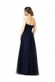 Tulle Strapless A-Line Dark Navy Bridesmaid Dress / Evening Dress Derby