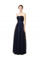 Tulle Strapless A-Line Dark Navy Bridesmaid Gown Derby