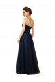 Tulle Strapless A-Line Dark Navy Bridesmaid Gown Derby