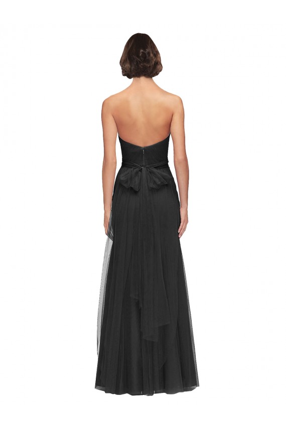 Tulle Sweetheart A-Line Black Bridesmaid Gown Derby