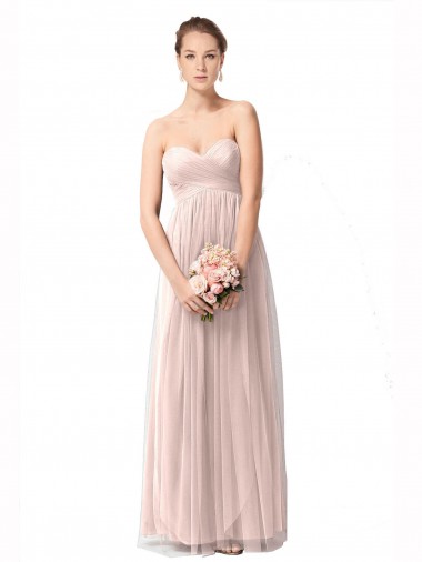 Tulle Sweetheart A-Line Vintage Rose Bridesmaid Dress Derby