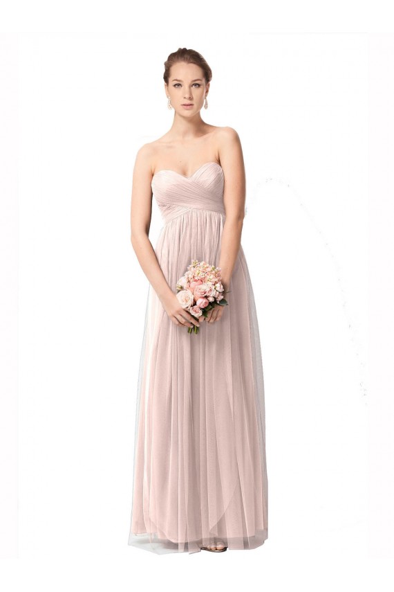 Tulle Sweetheart A-Line Vintage Rose Bridesmaid Dress Derby