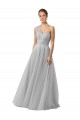Tulle One Shoulder A-Line Silver Bridesmaid Gown Derby