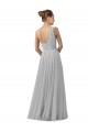 Tulle One Shoulder A-Line Silver Bridesmaid Gown Derby