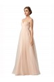Tulle Sweetheart A-Line Nude Bridesmaid Evening Gowns Derby