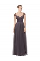 Tulle Sweetheart A-Line Pewter Bridesmaid Dress Derby