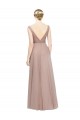 Tulle V-Neck A-Line Blush Bridesmaid Dress Derby