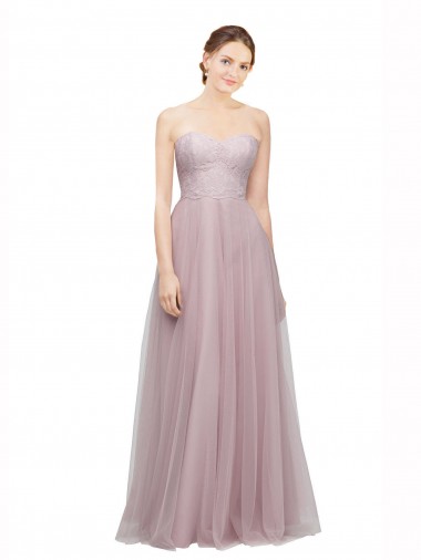 Tulle & Lace Sweetheart A-Line Light Lilac Bridesmaid Dress / Evening Dress Derby