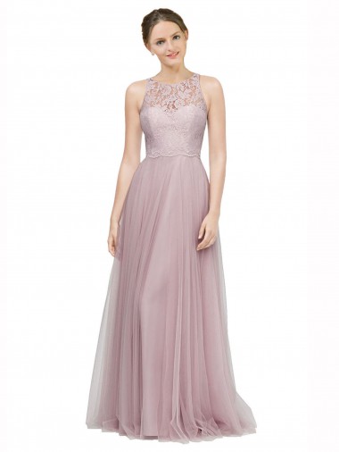 Tulle & Lace Sweetheart A-Line Light Lilac Bridesmaid Dress Derby