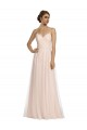 Tulle Spaghetti Straps A-Line Pink Bridesmaid Dress Derby