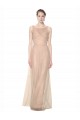 Tulle High Neck Sheath Blush Bridesmaid Dress Derby