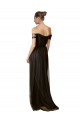 Tulle & Sequin Off the Shoulder A-Line Black Bridesmaid Dress Derby