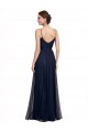 Tulle & Lace Spaghetti Straps A-Line Dark Navy Bridesmaid Dress Derby