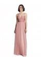 Tulle V-Neck A-Line Rose Pink Bridesmaid Dress Derby