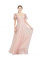 Tulle V-Neck A-Line Pink Formal Dress / Bridesmaid Dress Derby