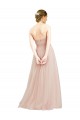 Tulle Strapless Open Back A-Line Pink Semi Formal Dress / Bridesmaid Dress Derby