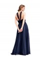 Tulle Halter Neck A-Line Navy Blue Bridesmaid Dress / Evening Dress Derby