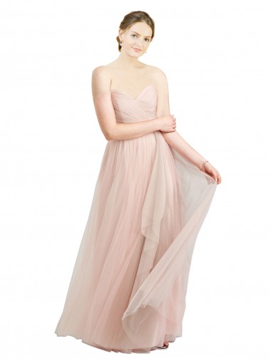Tulle Sweetheart A-Line Pink Bridesmaid Dress / Evening Dress Derby