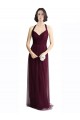 Tulle V-Neck Keyhole Back A-Line Red Bridesmaid Dress / Evening Dress Derby