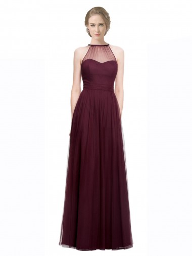 Tulle Sweetheart A-Line Red Bridesmaid Dress Derby