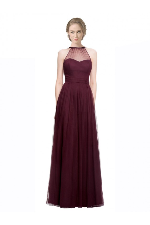 Tulle Sweetheart A-Line Red Bridesmaid Dress Derby