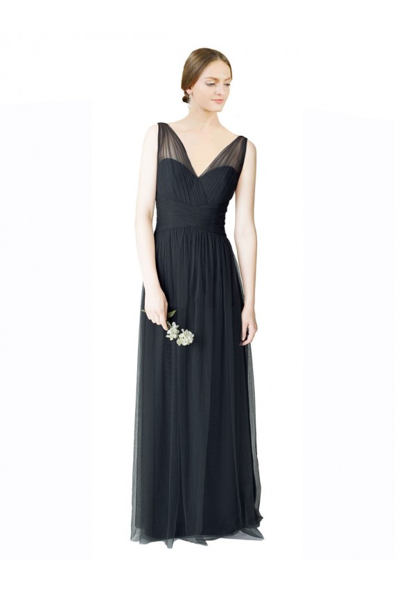 Tulle Sweetheart V-Back A-Line Pewter Formal Dress / Bridesmaid Dress Derby