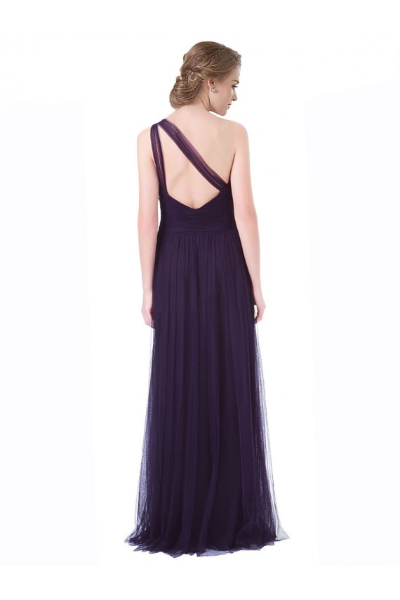 Tulle Sweetheart A-Line Plum Bridesmaid Dress Derby