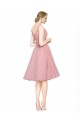 Tulle V-Neck A-Line Pink Bridesmaid Gown Derby