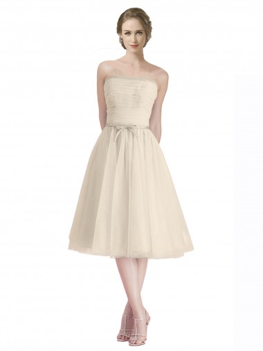 Tulle Strapless A-Line Bridesmaid Dress Derby