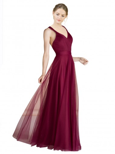 Tulle Sweetheart Open Back A-Line Bridesmaid Dress Derby