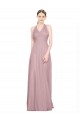 Tulle V-Neck Low Back A-Line Bridesmaid Gown Derby
