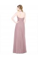 Tulle V-Neck Low Back A-Line Bridesmaid Gown Derby