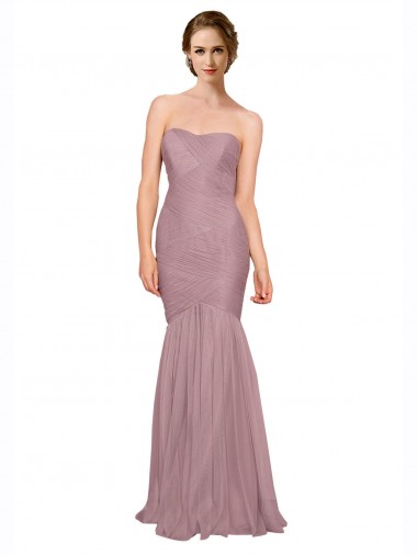 Tulle Strapless Mermaid Bridesmaid Dress Derby