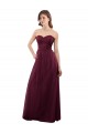 Tulle Strapless Low Back A-Line Burgundy Bridesmaid Dress Derby