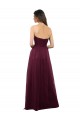 Tulle Strapless Low Back A-Line Burgundy Bridesmaid Dress Derby