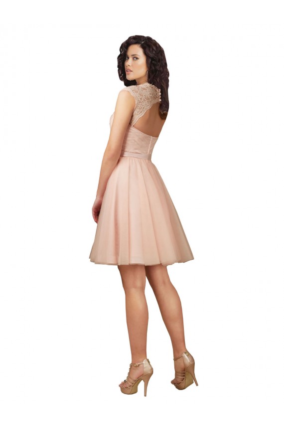Tulle & Lace Sweetheart Keyhole Back A-Line Bridesmaid Dress Derby