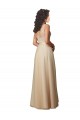Tulle & Lace V-Neck V-Back A-Line Champagne Bridesmaid Dress Derby