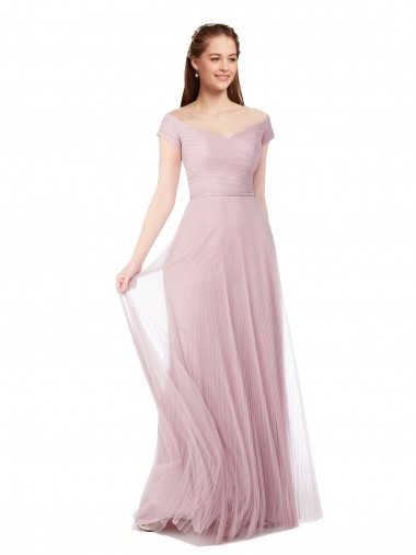 Tulle Off the Shoulder A-Line Bridesmaid Dress / Evening Dress Derby