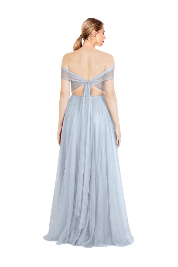 Tulle Strapless A-Line Light Sky Blue Evening Dress / Bridesmaid Dress Derby