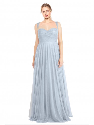 Tulle Sweetheart A-Line Light Sky Blue Evening Gown / Bridesmaid Dress Derby