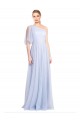 Tulle One Shoulder A-Line Light Sky Blue Bridesmaid Dress Derby
